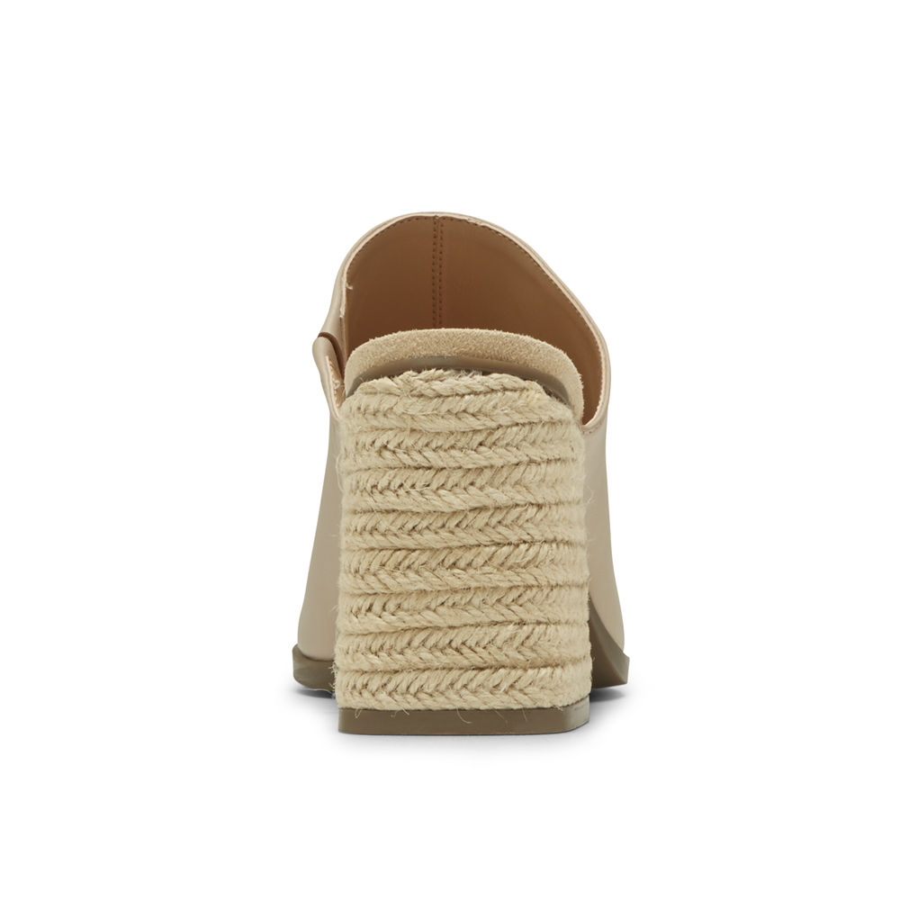 Rockport Singapore Womens Slides - Total Motion Amara Beige - JS0239148